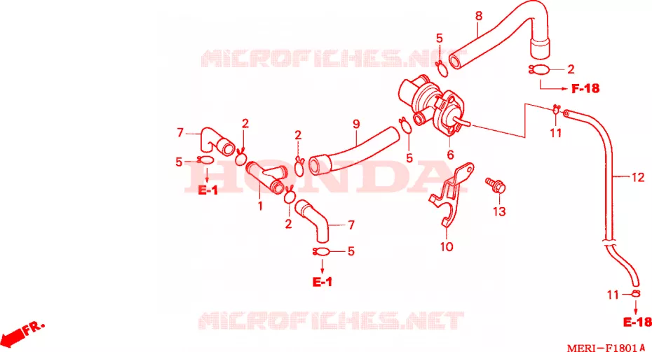 COMMANDE INJECTION D'AIR SOUPAPE Honda MOTO 600 CBF 2004  CBF600NA4