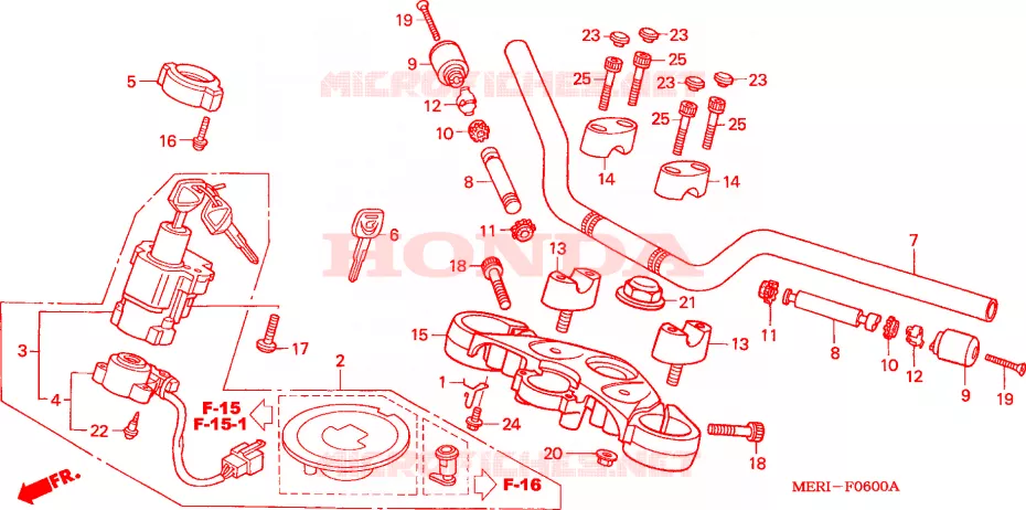 GUIDON - TE DE FOURCHE Honda MOTO 600 CBF 2004  CBF600N4