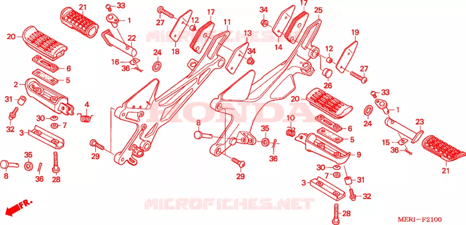 REPOSE PIED Honda MOTO 600 CBF 2004  CBF600S4