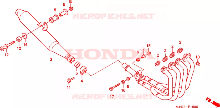SILENCIEUX D'ECHAPPEMENT Honda MOTO 600 CBF 2005  CBF600SA5