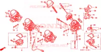 CARBURATEUR (PIECES CONSTITUTIVES) Moteur 600 honda-moto CBF 2006 E__1801