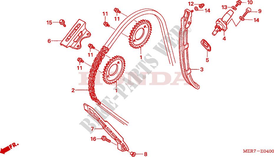 CHAINE DE DISTIRBUTION   TENDEUR (CBF600S6/SA6/N6/NA6) pour Honda CBF 600 FAIRING de 2005