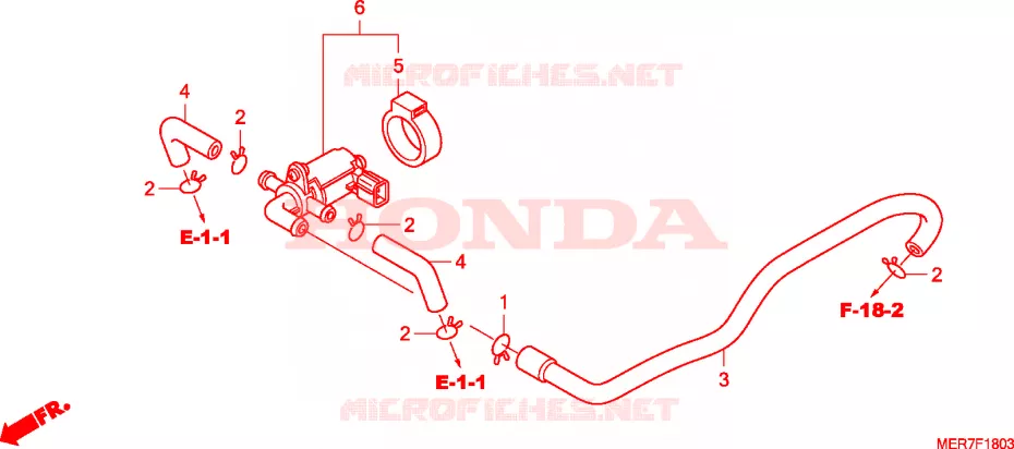 COMMANDE INJECTION D'AIR SOUPAPE(2) Honda MOTO 600 CBF 2009  CBF600SA8