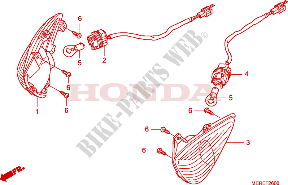 CLIGNOTANT(CBF600S/SA) pour Honda CBF 600 FAIRING de 2009