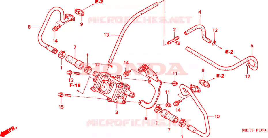 COMMANDE INJECTION D'AIR SOUPAPE Honda MOTO 500 CBF 2004  CBF5004