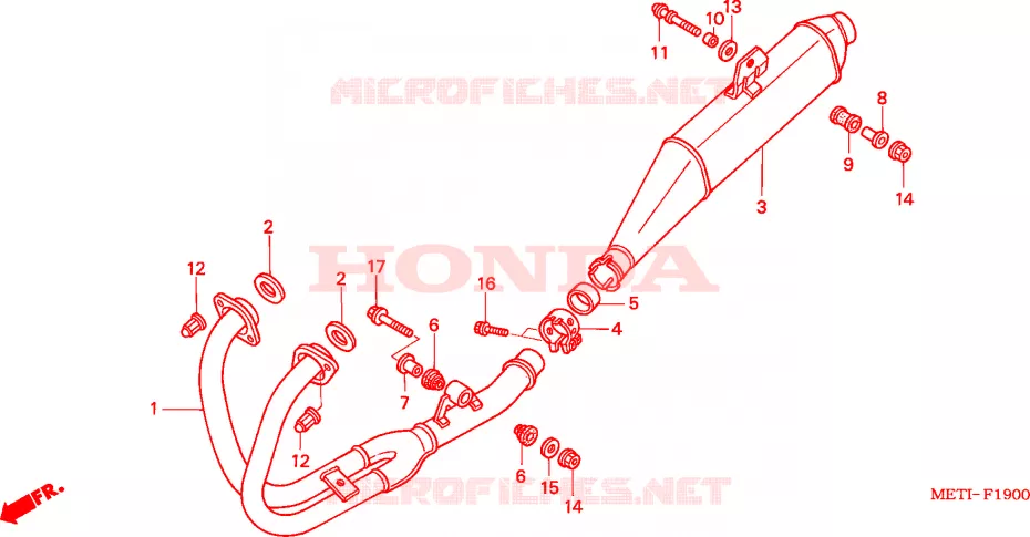 SILENCIEUX D'ECHAPPEMENT Honda MOTO 500 CBF 2004  CBF5004