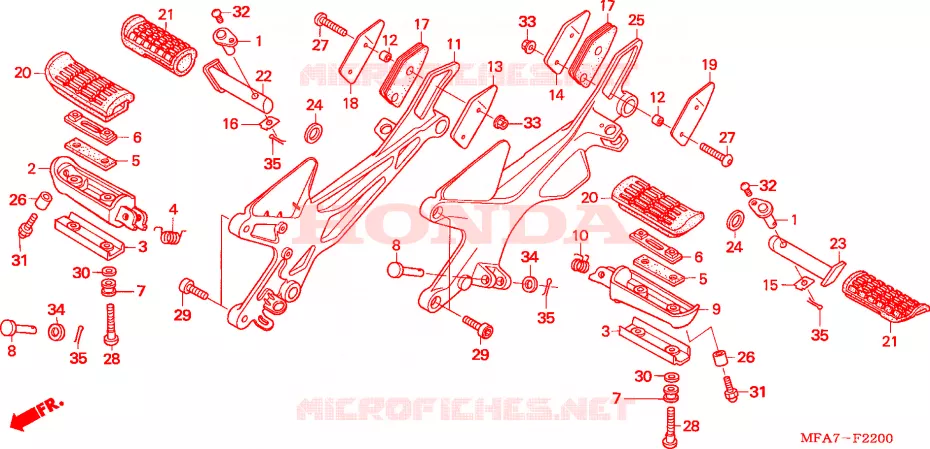 REPOSE PIED Honda MOTO 1000 CBF 2006  CBF1000A6