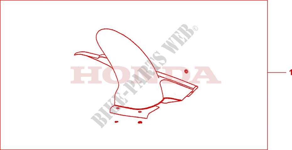 LECHE ROUE ARRIERE PEARL SIENNA RED pour Honda CBF 1000 ABS de 2008