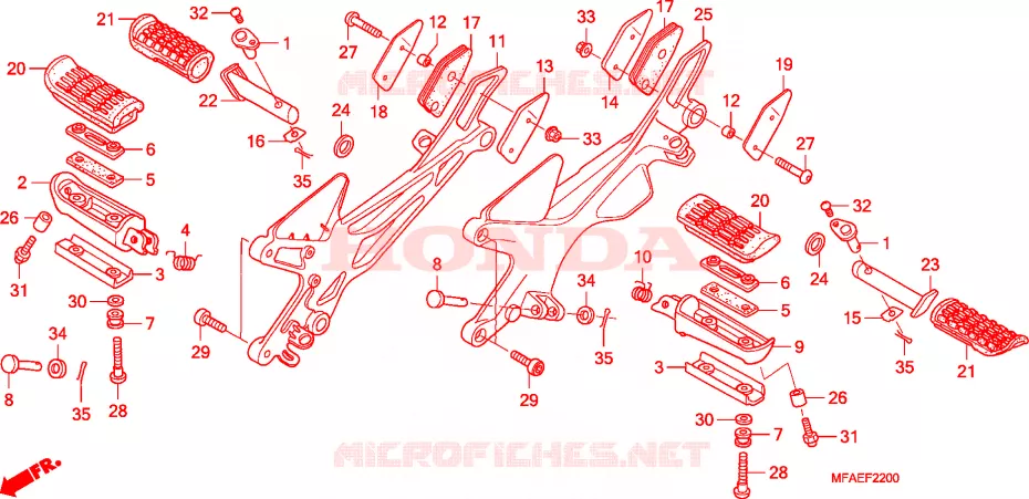 REPOSE PIED Honda MOTO 1000 CBF 2010  CBF1000A