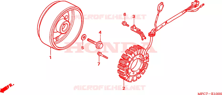ALTERNATEUR Honda MOTO 650 FMX 2006  FMX6505_F