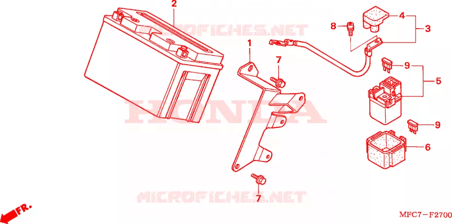 BATTERIE Honda MOTO 650 FMX 2006  FMX6506