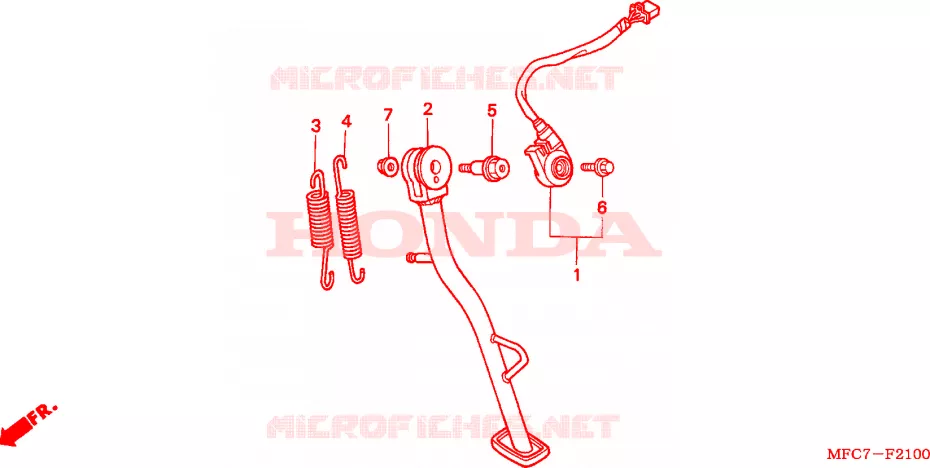 BEQUILLE Honda MOTO 650 FMX 2006  FMX6505