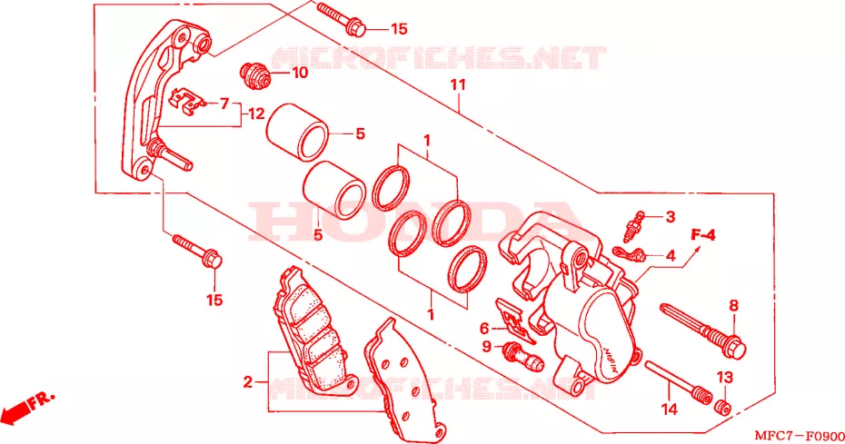 ETRIER DE FREIN AVANT Honda MOTO 650 FMX 2006  FMX6506