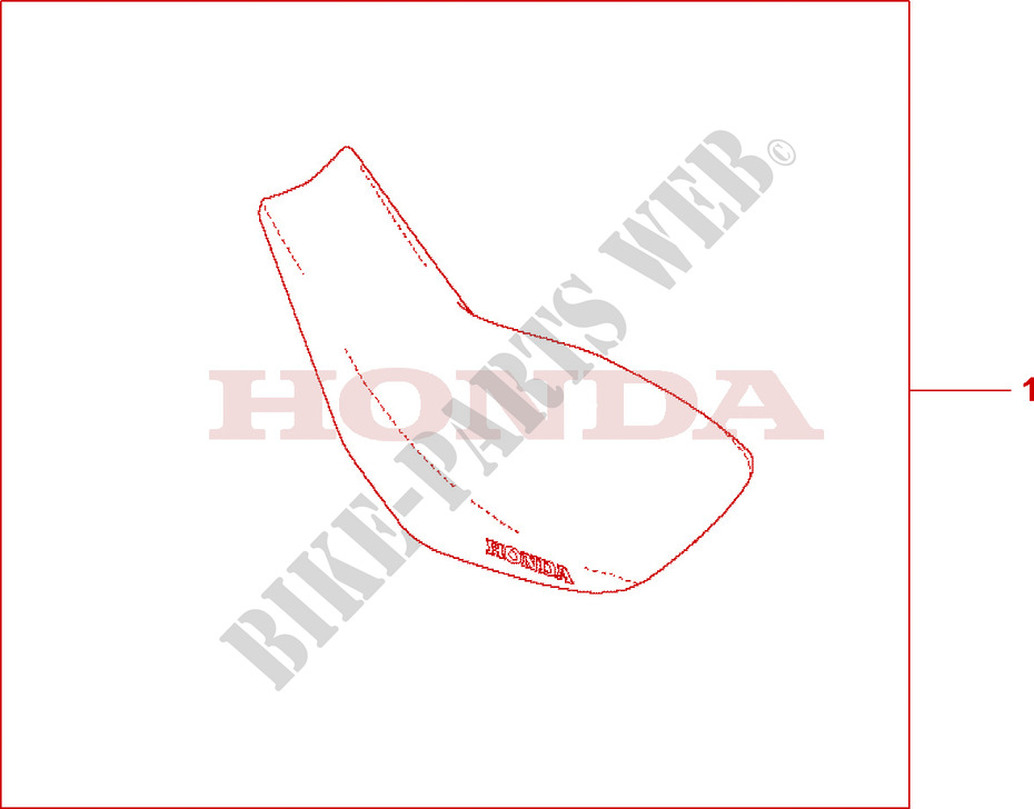 Housse de Selle Honda FMX 650 Noir-Blanc avec Logo