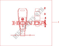 POCHETTE RESERVOIR CUIR pour Honda SHADOW VT 750 SPIRIT de 2007