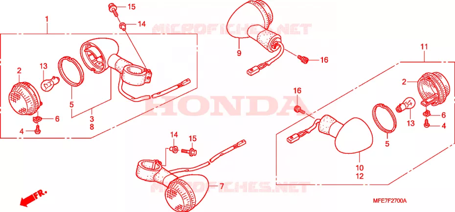 CLIGNOTANT(VT750C2/C2F/C2S) Honda MOTO 750 SHADOW 2009  VT750C2F9