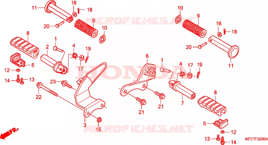 REPOSE PIED Honda MOTO 750 SHADOW 2009  VT750C2F9
