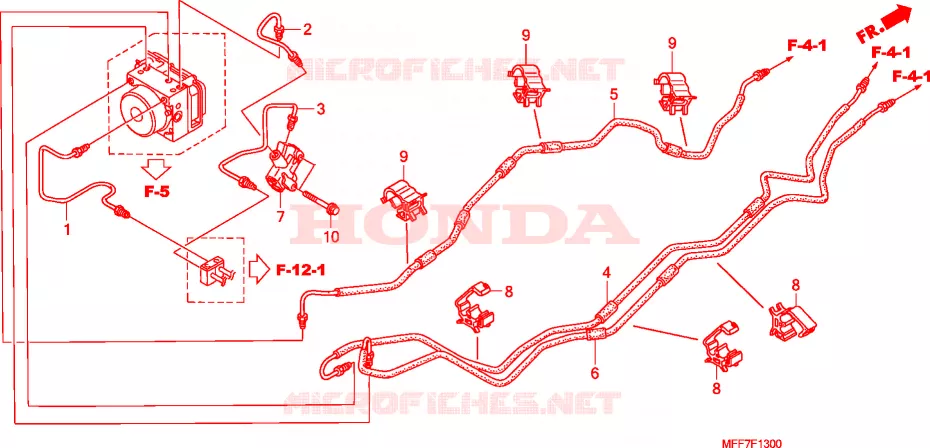 CONDUITES DE FREIN/PCV.(ABS) Honda MOTO 700 TRANSALP 2008  XL700VA8