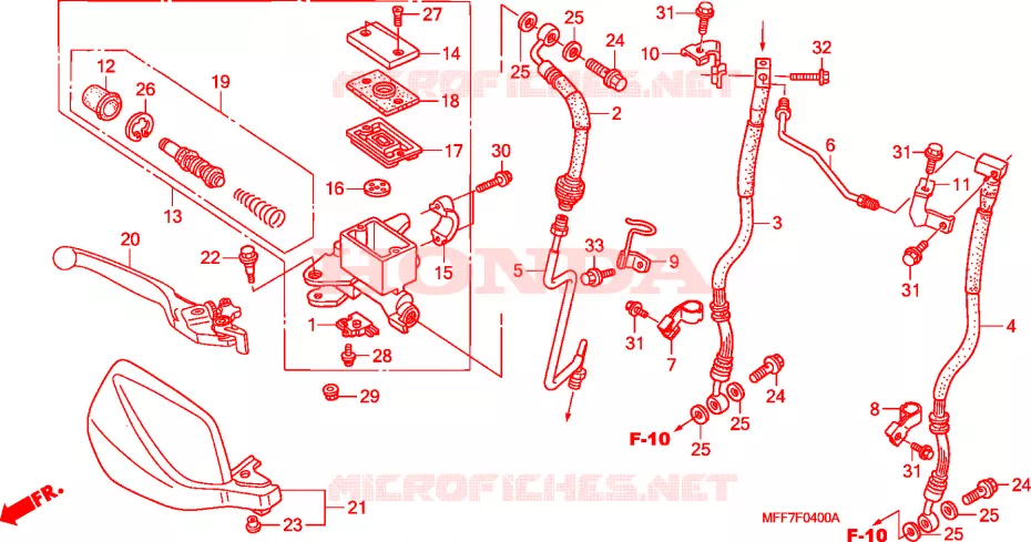 MAITRE CYLINDRE DE FREIN AVANT Honda MOTO 700 TRANSALP 2011  XL700VB
