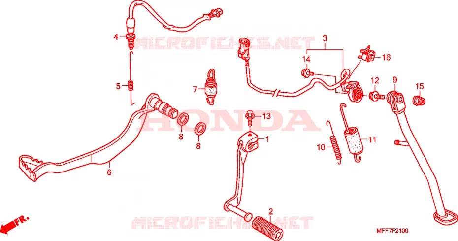 PEDALE - BEQUILLE LATERALE Honda MOTO 700 TRANSALP 2011  XL700VB
