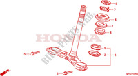 TE DE FOURCHE pour Honda CB 600 F HORNET BLANC de 2009
