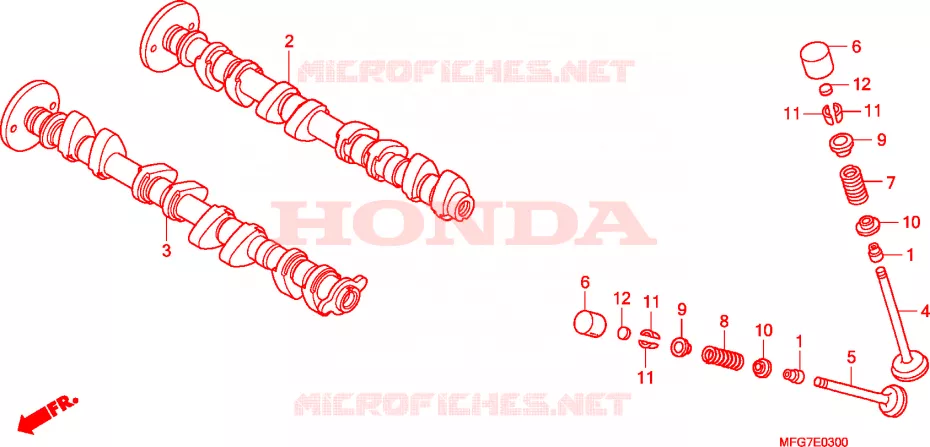ARBRE A CAMES - SOUPAPE Honda MOTO 600 HORNET 2009  CB600F39
