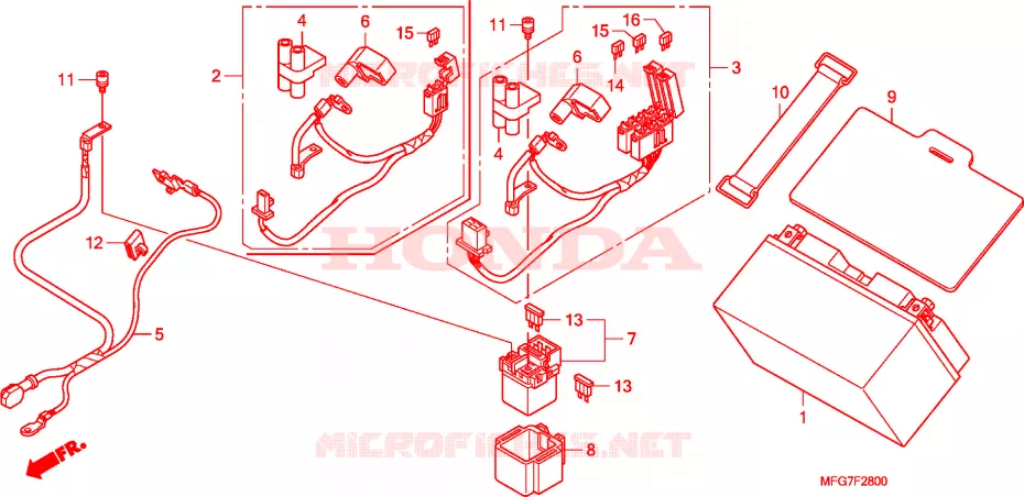 BATTERIE Honda MOTO 600 HORNET 2008  CB600FA8