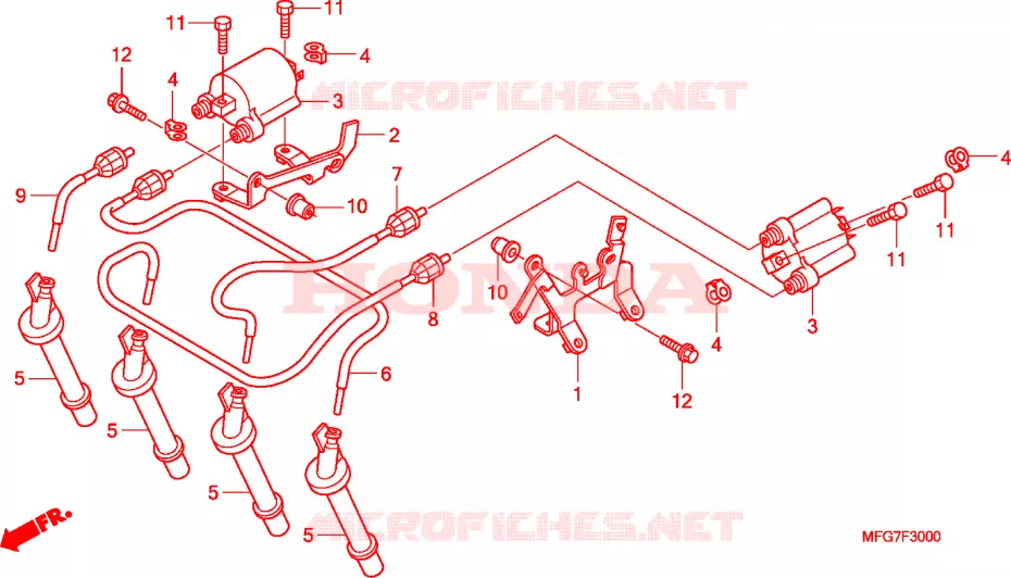 BOBINE D'ALLUMAGE Honda MOTO 600 HORNET 2009  CB600FA9