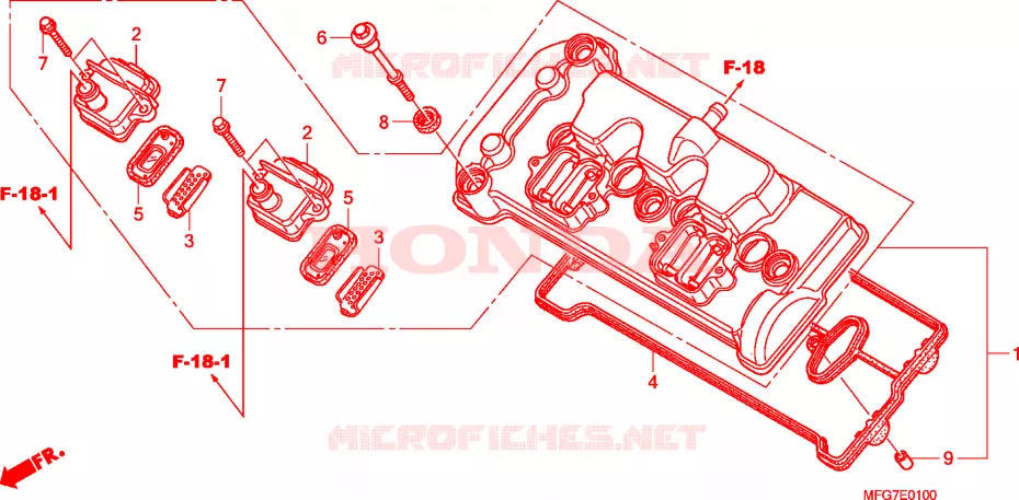 COUVRE CULASSE Honda MOTO 600 HORNET 2008  CB600F8