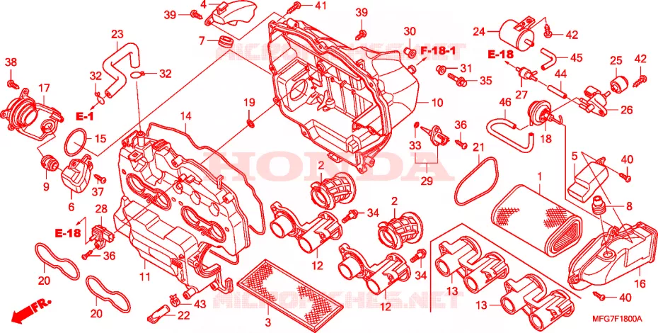 FILTRE A AIR Honda MOTO 600 HORNET 2009  CB600F9