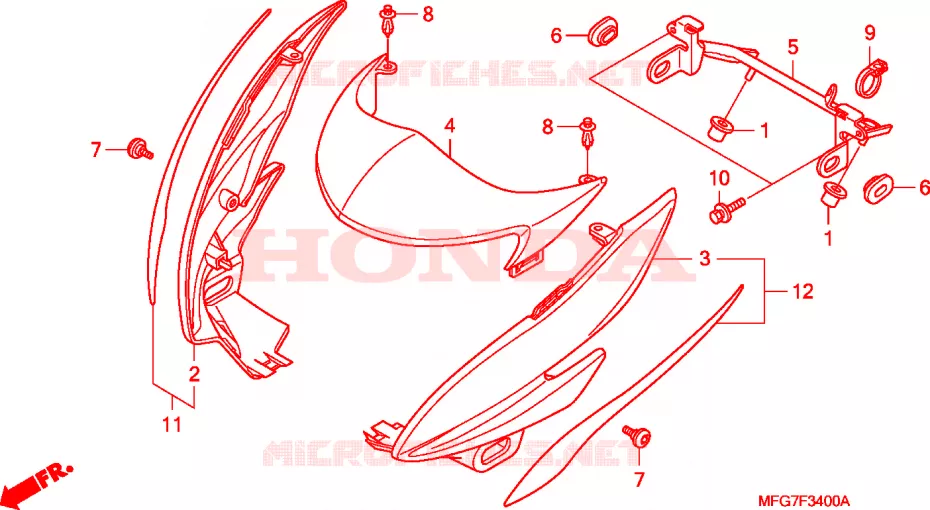 TETE DE FOURCHE Honda MOTO 600 HORNET 2007  CB600F7