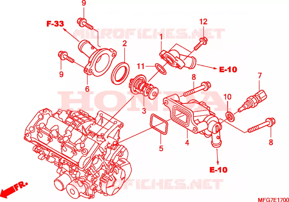 THERMOSTAT Honda MOTO 600 HORNET 2009  CB600F9