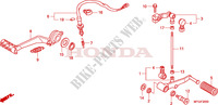 PEDALE pour Honda CB 600 F HORNET RAYURES 34HP de 2010