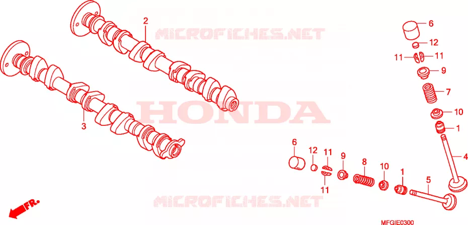 ARBRE A CAMES - SOUPAPE Honda MOTO 600 HORNET 2010  CB600F3A