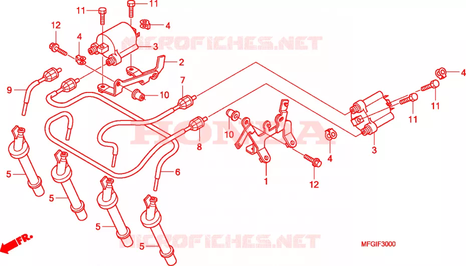 BOBINE D'ALLUMAGE Honda MOTO 600 HORNET 2010  CB600F3A