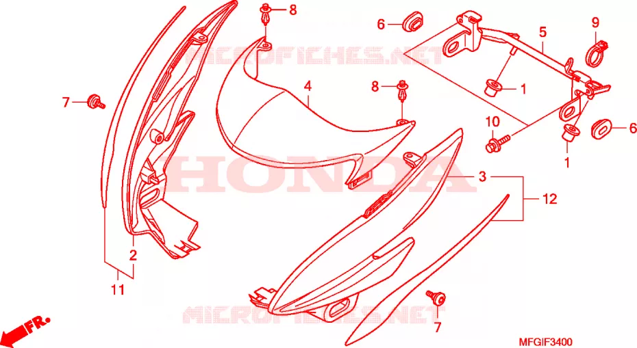 CAPOT(1) Honda MOTO 600 HORNET 2010  CB600FA