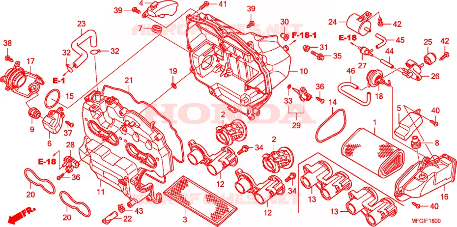 FILTRE A AIR Honda MOTO 600 HORNET 2010  CB600FAA