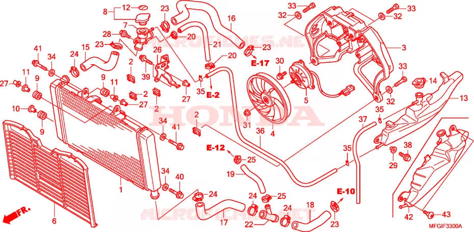 RADIATEUR Honda MOTO 600 HORNET 2010  CB600FA