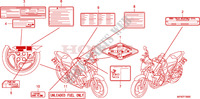 ETIQUETTE DE PRECAUTIONS(1) pour Honda CB 1000 R de 2009