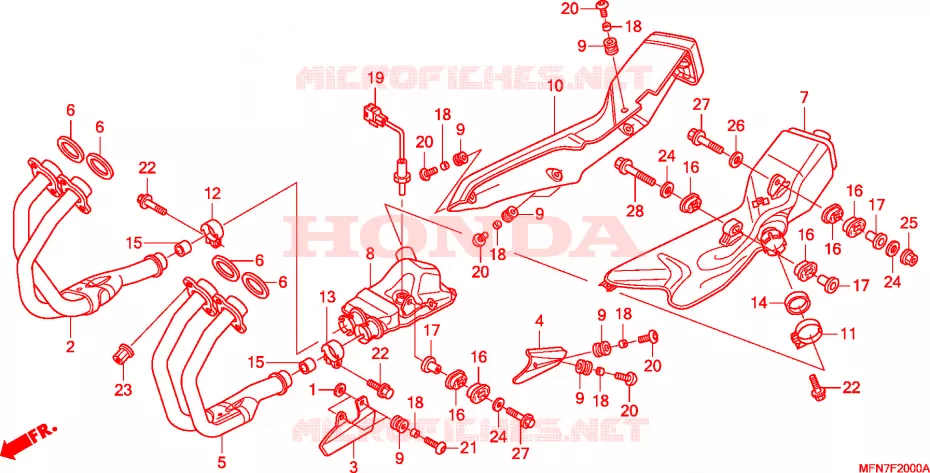 SILENCIEUX D'ECHAPPEMENT Honda MOTO 1000 CB 2008  CB1000R8