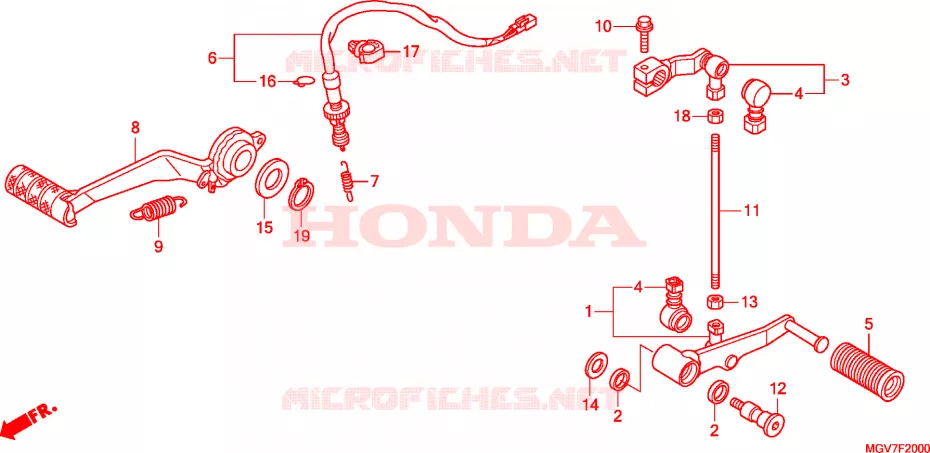 PEDALE Honda MOTO 600 CBR 2011  CBR600FB
