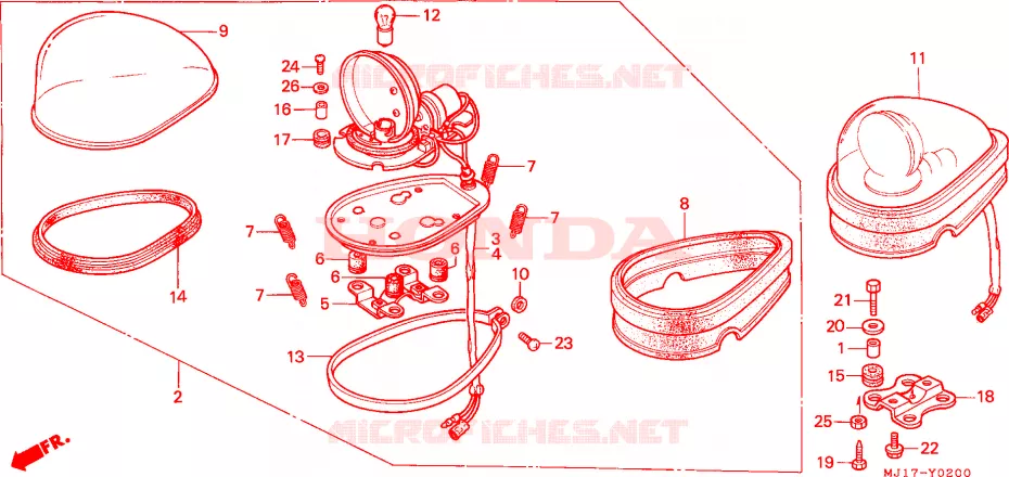 FEU DE PATROUILLE ROTATIF Honda MOTO 750 CBX 1984  CBX750PE