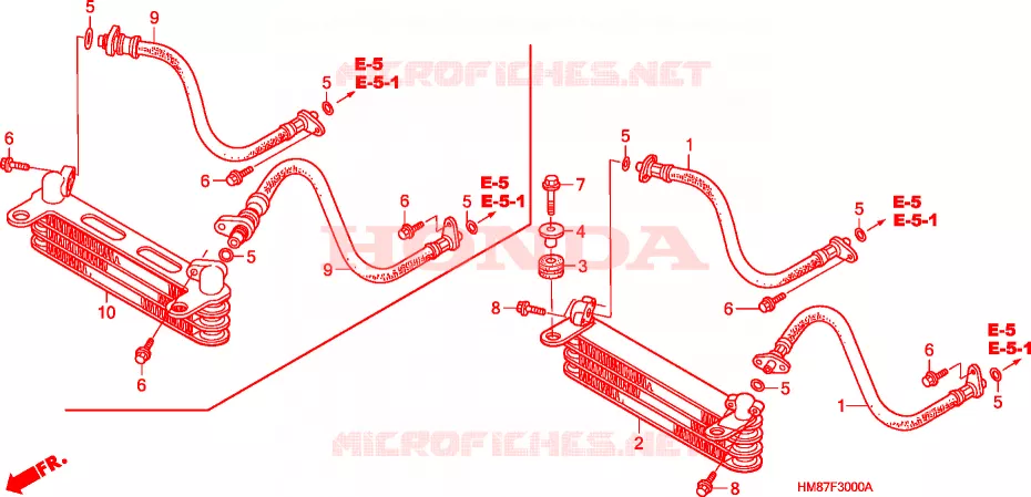 RADIATEUR D'HUILE Honda ATV 250 FOURTRAX 2007  TRX250TM7
