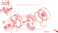 TAMBOUR DE FREIN ARRIERE pour Honda TRX 250 FOURTRAX RECON Standard de 2011
