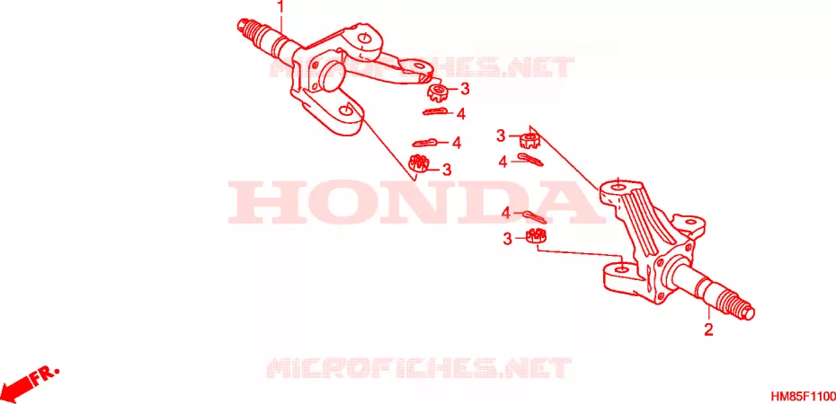 ARBRE DE ROUE  Honda ATV 250 FOURTRAX 2010  TRX250TMA
