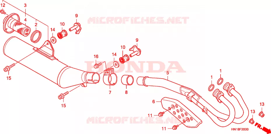 SILENCIEUX D'ECHAPPEMENT Honda ATV 400 FOURTRAX 2007  TRX400EX7