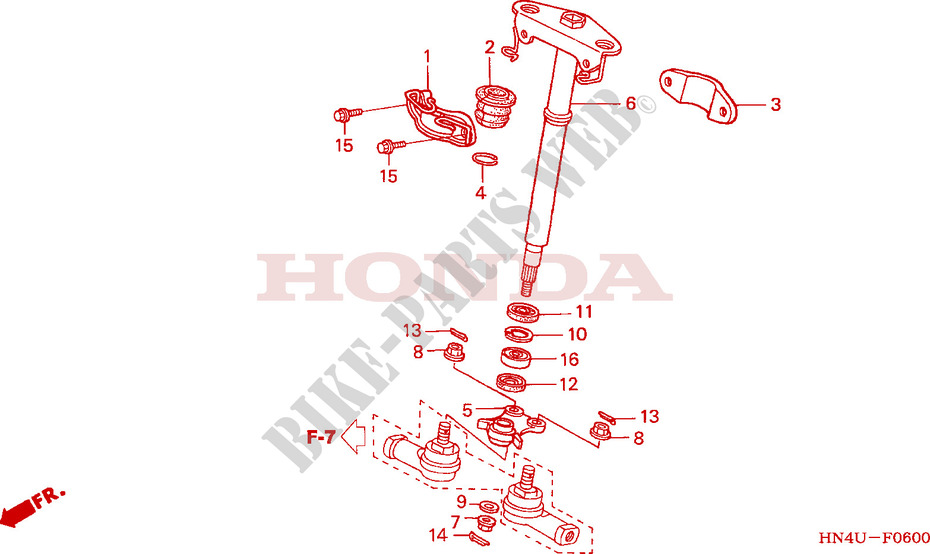 ARBRE DE DIRECTION pour Honda FOURTRAX 350 RANCHER 4X2 de 2005