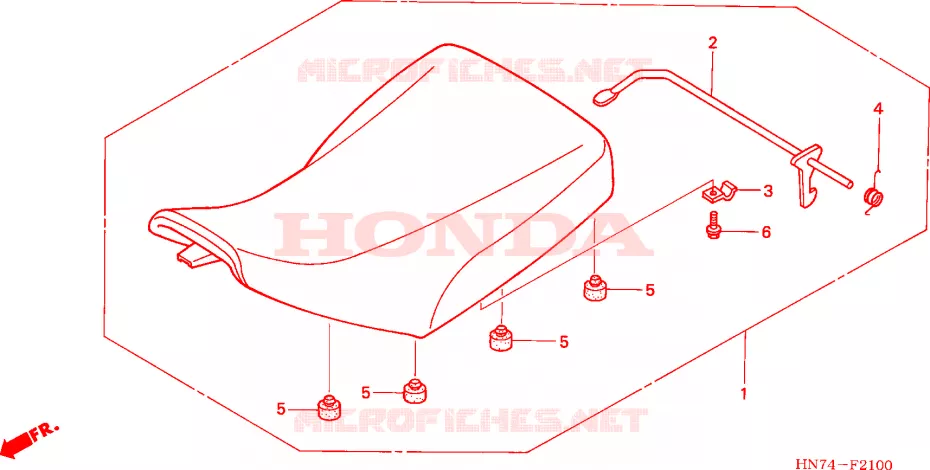 SELLE Honda ATV 350 FOURTRAX 2004  TRX350FM4