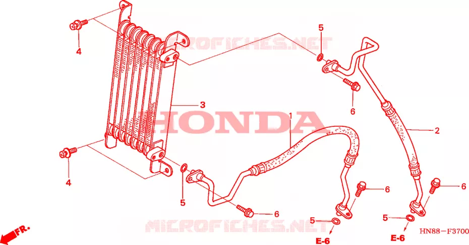 RADIATEUR D'HUILE Honda ATV 680 FOURTRAX 2007  TRX680FA7