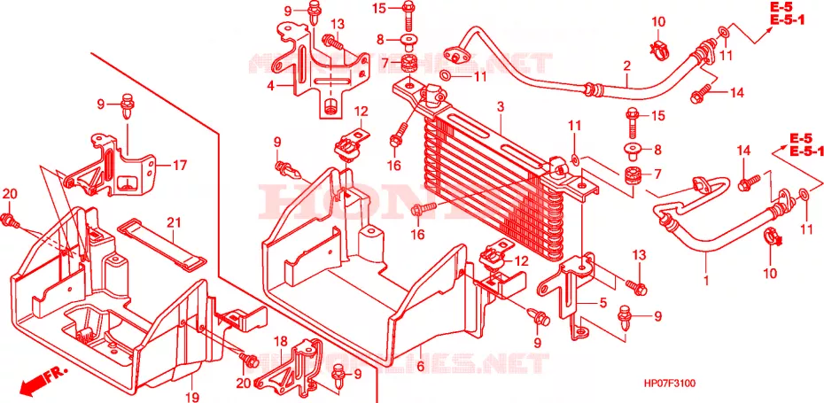 RADIATEUR D'HUILE Honda ATV 500 FOURTRAX 2011  TRX500FMB